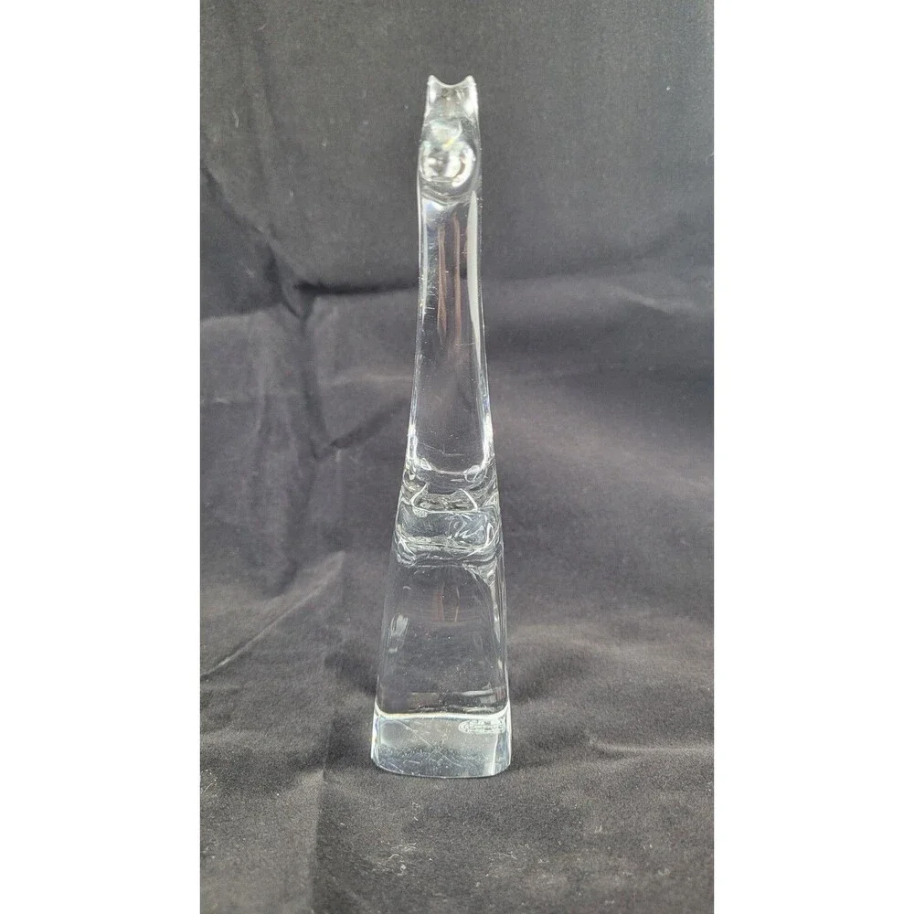 Baccarat Crystal Giraffe Loet Vanderveen Figurine Modernist Signed France 7
